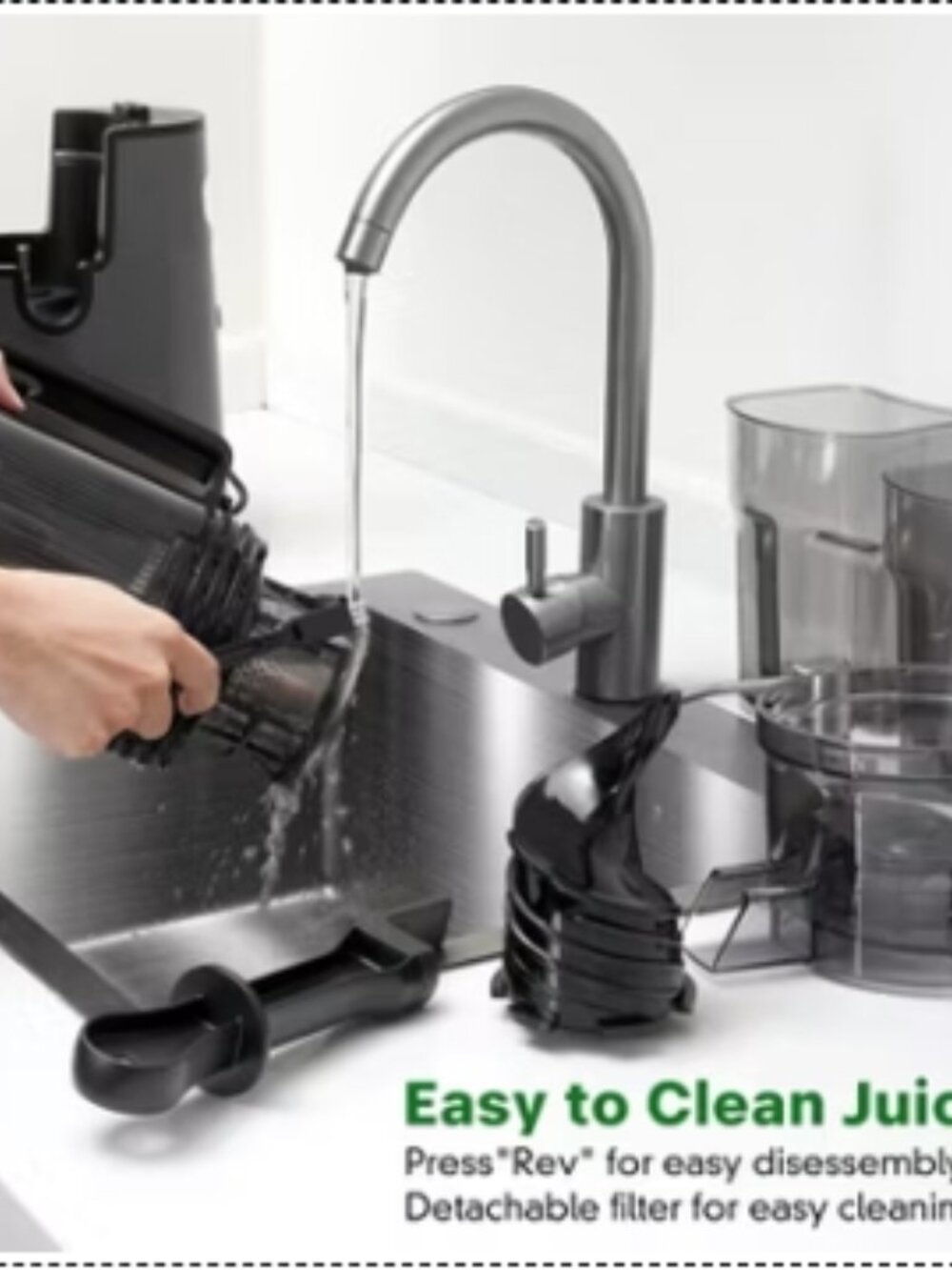 Cold Press Juicer, Juicer Machines with 5.4" Wide Feed Chute for Juice Extractor - Picture 9 of 9